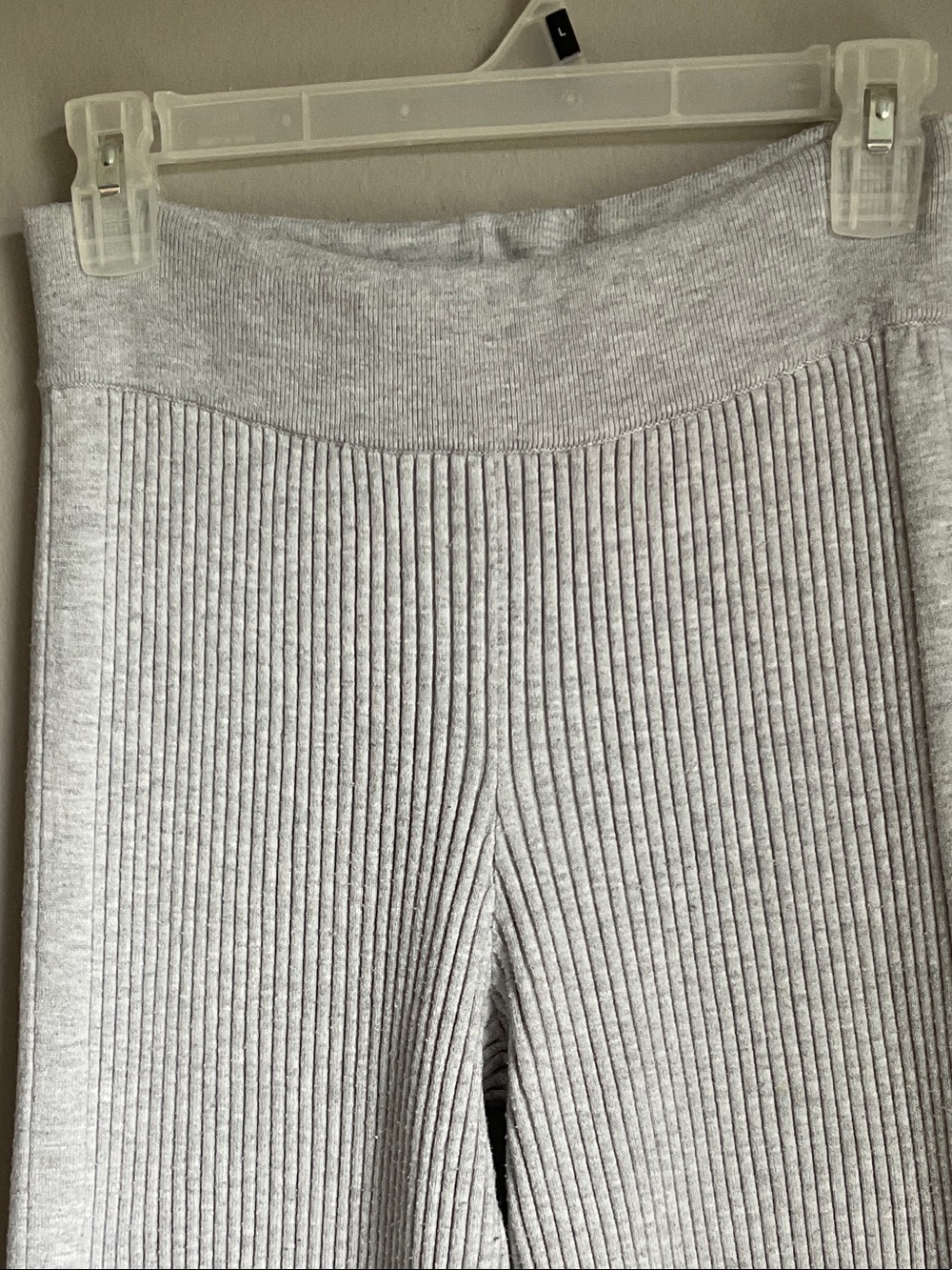 aerie Ribbed Wide-Leg Knit Pants in Gray - Picture 4 of 13